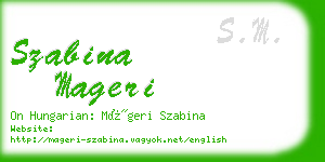 szabina mageri business card